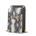 Charcoal Gray Snake Skin MKF Collection Yael Faux Snake Phone Crossbody by Mia K