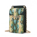 Dark Green Snake Skin MKF Collection Yael Faux Snake Phone Crossbody by Mia K