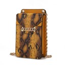 Mustard Snake Skin MKF Collection Yael Faux Snake Phone Crossbody by Mia K