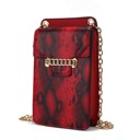 Red Snake Skin MKF Collection Yael Faux Snake Phone Crossbody by Mia K