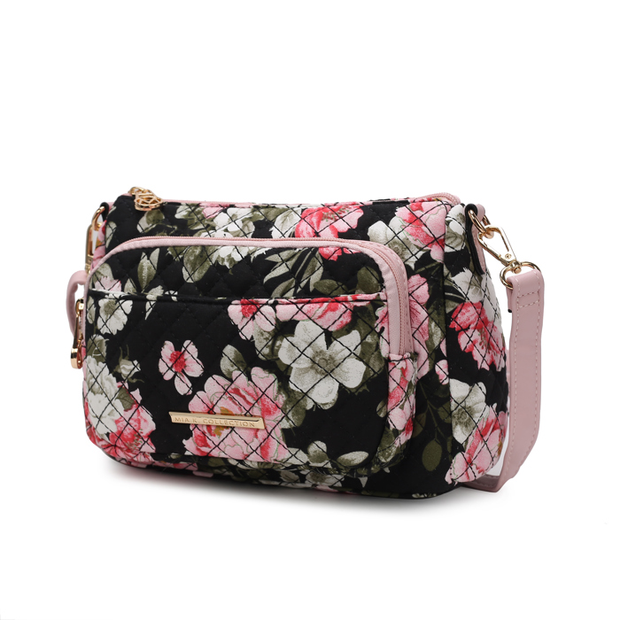 MKF Collection Rosalie Quilted Cotton Shoulder Bag by Mia K.