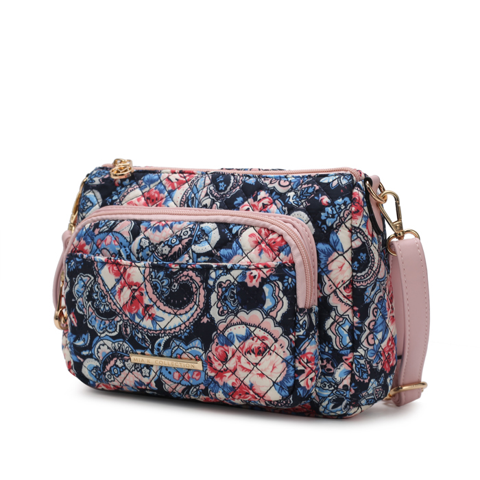 MKF Collection Rosalie Quilted Cotton Shoulder Bag by Mia K.