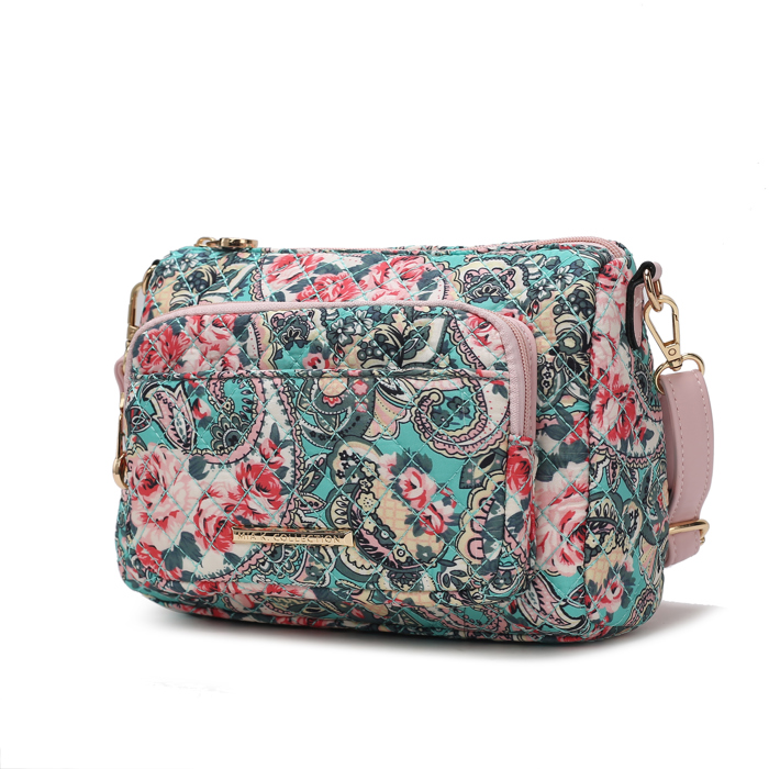 MKF Collection Rosalie Quilted Cotton Shoulder Bag by Mia K.