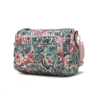 Green Botanical MKF Collection Rosalie Quilted Cotton Shoulder Bag by Mia K.