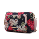 Navy Botanical MKF Collection Rosalie Quilted Cotton Shoulder Bag by Mia K.