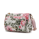 White Botanical MKF Collection Rosalie Quilted Cotton Shoulder Bag by Mia K.