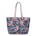 Blue Botanical MKF Collection Hallie Quilted Cotton Tote Bag By Mia K.