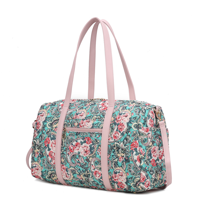 MKF Collection Khelani Cotton Botanical Duffle Bag by Mia K.