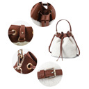 Brown Solid MKF Collection Saryn Bucket Bag and Set by Mia K.