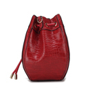 Cognac Brown faux crocodile pattern MKF Collection Cassidy Hobo Bucket Bag by Mia K.