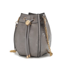 Gray faux crocodile pattern MKF Collection Cassidy Hobo Bucket Bag by Mia K.