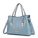 Denim Blue •	Crocodile-embossed vegan leather  MKF Collection Aurelia Tote Bag by Mia K.