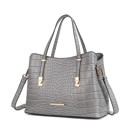 Gray •	Crocodile-embossed vegan leather  MKF Collection Aurelia Tote Bag by Mia K.
