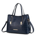 Navy MKF-•	Crocodile-embossed vegan leather  MKF Collection Aurelia Tote Bag by Mia K.