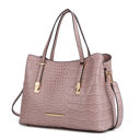 Pink •	Crocodile-embossed vegan leather  MKF Collection Aurelia Tote Bag by Mia K.