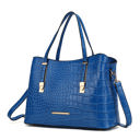 Royal Blue •	Crocodile-embossed vegan leather  MKF Collection Aurelia Tote Bag by Mia K.