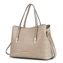 Taupe •	Crocodile-embossed vegan leather  MKF Collection Aurelia Tote Bag by Mia K.