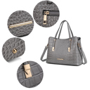 Taupe •	Crocodile-embossed vegan leather  MKF Collection Aurelia Tote Bag by Mia K.