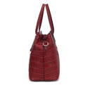 Wine •	Crocodile-embossed vegan leather  MKF Collection Aurelia Tote Bag by Mia K.