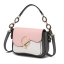 Charcoal White Color Block MKF Collection Fantasia Solid Crossbody Bag by Mia K.