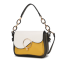 Mustard White Color Block MKF Collection Fantasia Solid Crossbody Bag by Mia K.