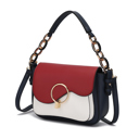 Navy White Color Block MKF Collection Fantasia Solid Crossbody Bag by Mia K.