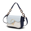 Navy Light Blue Color Block MKF Collection Fantasia Solid Crossbody Bag by Mia K.