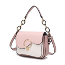 White Pink Color Block MKF Collection Fantasia Solid Crossbody Bag by Mia K.