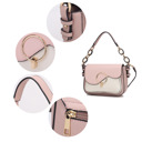 White Pink Color Block MKF Collection Fantasia Solid Crossbody Bag by Mia K.