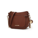 Cognac Brown Solid MKF Collection Raelynn Vegan Leather Shoulder Bag by Mia K.
