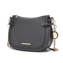 Charcoal Gray Solid MKF Collection Raelynn Vegan Leather Shoulder Bag by Mia K.