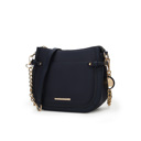 Navy Solid MKF Collection Raelynn Vegan Leather Shoulder Bag by Mia K.