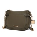 Olive Solid MKF Collection Raelynn Vegan Leather Shoulder Bag by Mia K.