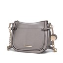 Pewter Solid MKF Collection Raelynn Vegan Leather Shoulder Bag by Mia K.