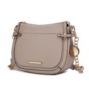 Taupe Solid MKF Collection Raelynn Vegan Leather Shoulder Bag by Mia K.