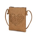 Camel Solid MKF Collection Heartly Crossbody Bag by Mia K.