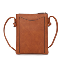 Camel Solid MKF Collection Heartly Crossbody Bag by Mia K.