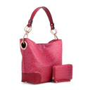 Womens Coral Wandy Shoulder Bag and Wallet Set