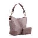 Womens Stone Wandy Shoulder Bag and Wallet Set