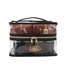 Cognac Black MKF Collection Emma Cosmetic Case and Set by Mia K.