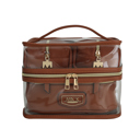 Cognac Brown MKF Collection Emma Cosmetic Case and Set by Mia K.