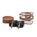 Black Cognac MKF Collection Emma Cosmetic Case and Set by Mia K.