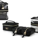 Black MKF Collection Emma Cosmetic Case and Set by Mia K.