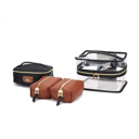 Cognac Black MKF Collection Emma Cosmetic Case and Set by Mia K.