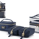 Navy MKF Collection Emma Cosmetic Case and Set by Mia K.