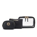 Black MKF Collection Laura Cosmetic Case and Set by Mia K