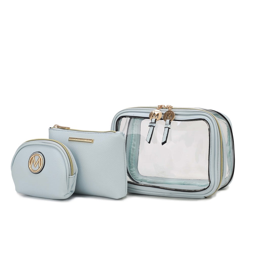 MKF Collection Laura Cosmetic Case and Set by Mia K