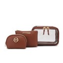 Cognac Brown MKF Collection Laura Cosmetic Case and Set by Mia K