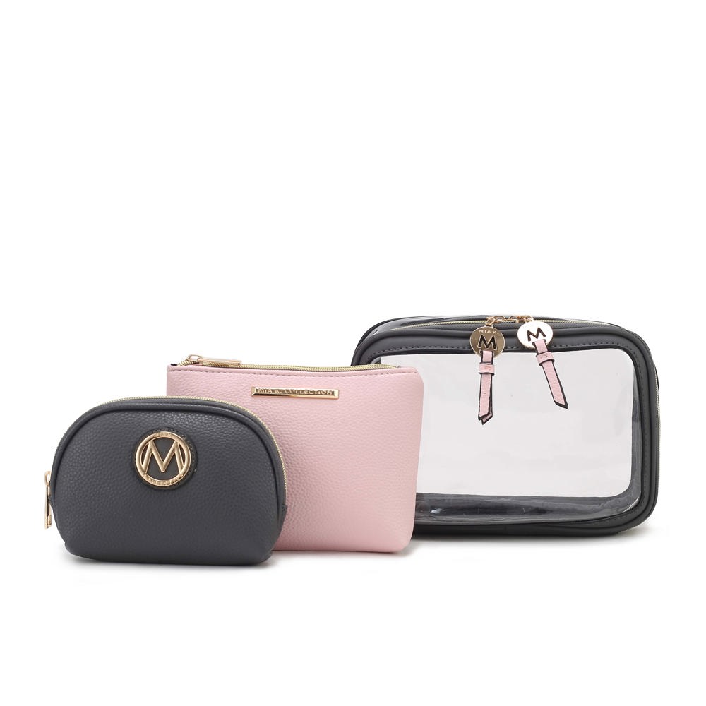 MKF Collection Laura Cosmetic Case and Set by Mia K