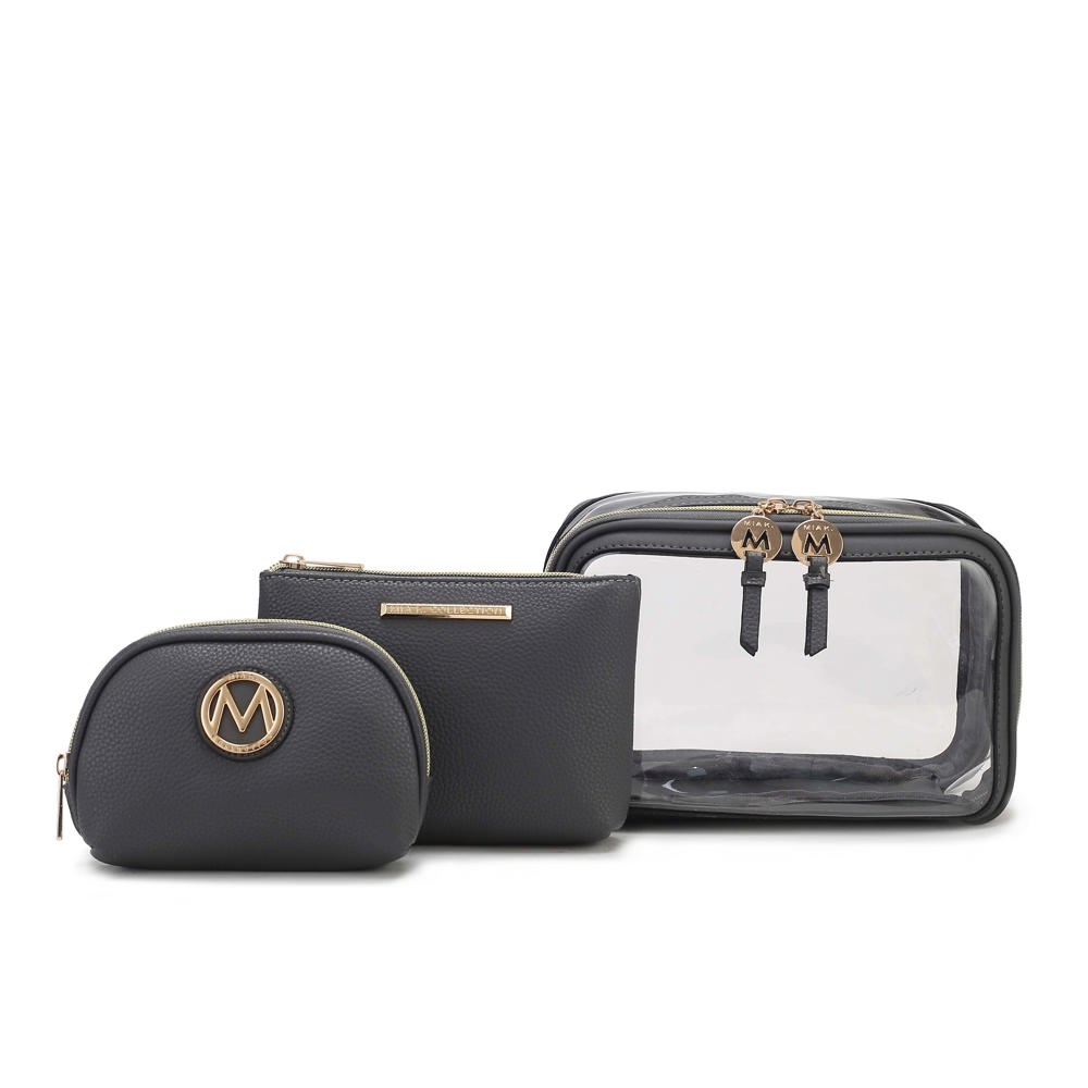 MKF Collection Laura Cosmetic Case and Set by Mia K